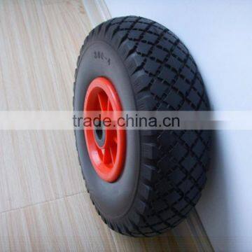 Solid PU Foam Wheel 3.00-4, PU Solid Wheel Barrow Tire 300-4 With Plastic Rim photo-6