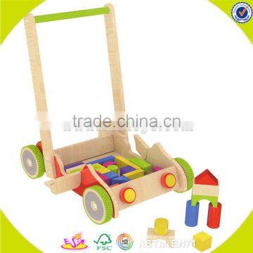 Wholesale Children Learning Walk Wooden Baby Stroller Top Quality Wooden Baby Stroller W08J002 photo-3