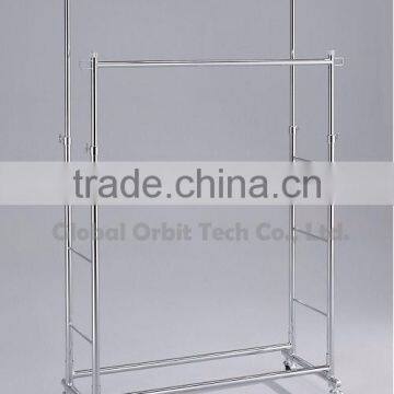 Heavy Duty Mobile Folding Metal Commercial Garment Rack photo-5