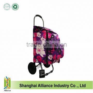 Zebra Pattern 20 Wheeled Rolling Shopping Tote Bag With Retractable Handle photo-3