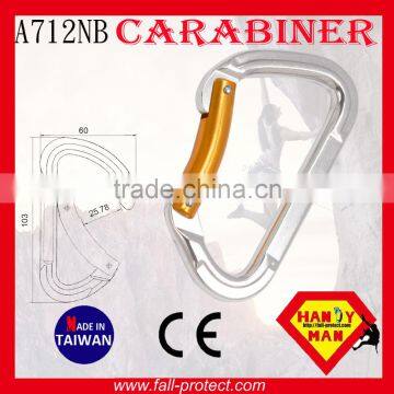D Type Mountain Climbing 23KN Aluminum Carabiner With CE Certificate photo-3