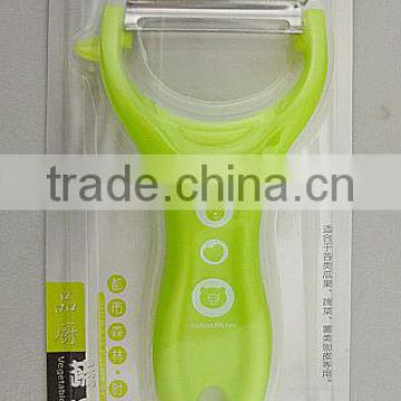 stainless steel fruit/vegetable peeler with flat blade