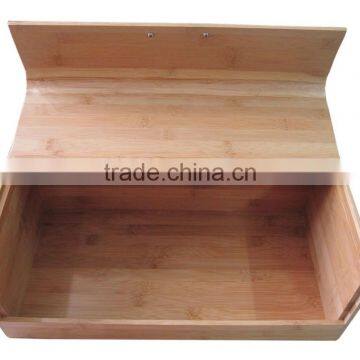 Totally natural bamboo bread box with lid