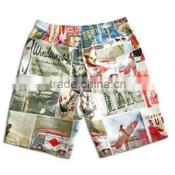 Printed Vintage Funny Fabric Beachwear Swimwear for Man photo-2