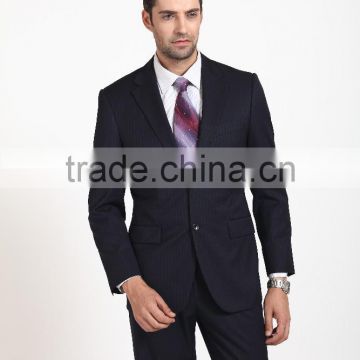 men's stripe customized T/R fabric suits for men