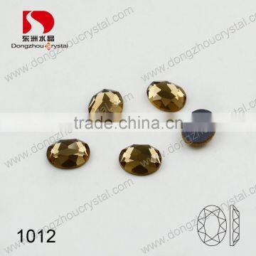 Lead free oval shape glass flat back garment stones