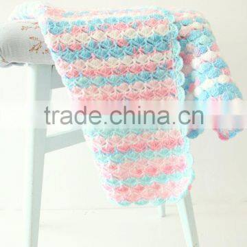 Lovely Newborn Baby Blanket, Colorful Knitted Blanket, Handmade Blanket