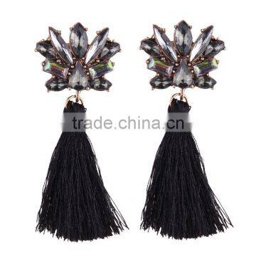 Bohemian Jewelry Fashion Alloy Plated With Colorful Tassel Dangle Earrings photo-5