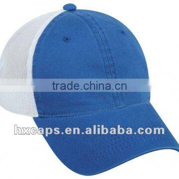 Blank two colors cotton twill mesh snapback baseball cap