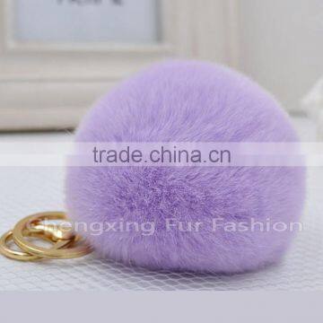 CX-R-23 Genuine Rabbit Fur & Faux Fur Keychain/ Key Ring photo-4