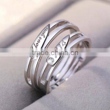 Popular Style Red Diamond Gemstone Titantium Rings Women Loved Titanium Finger Rings for Engagement Party 2016 photo-2