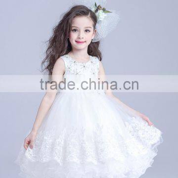 Kids Fashion Show Dresses White Prom Dresses Modern Girls Dress photo-5