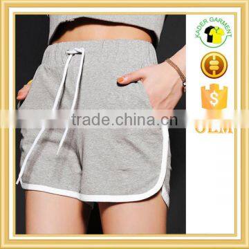 high quality cotton sports shorts plain grey running shorts custom