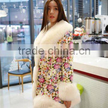 Latest Women Down Jacket Coat PU Leather Coat Big Yards Female Winter Coat Printing Thick Fur Collar Winter Clothes photo-6