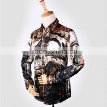 Fashion Long Sleeve Casual Men Shirt with 2013 design