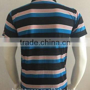 Men's Wholesale Knitted Custom Striped Polo Shirt