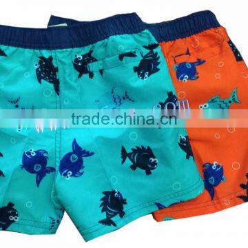 4 Way Stretch Spandex Fish Print Boy Shorts in Hawaiian photo-2