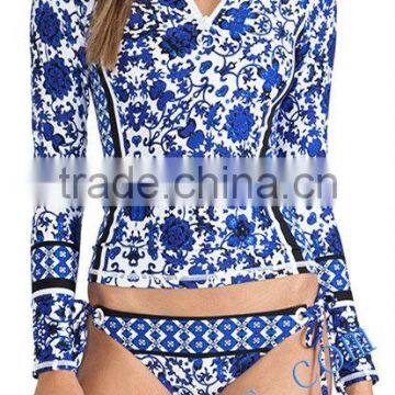 2014 young ladied printed rash swimwear