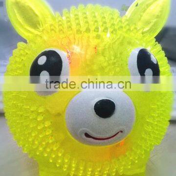 TPR puffer ball puffer piggy with LED & sound