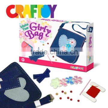 OEM Teaching Material Sewing Trendy Bag Denim Heart Bag photo-3