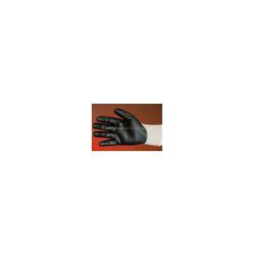 Gloves or 20-PL274D Grey Polyester Knitting Gloves Black Nitrile Coated on Palm photo-3