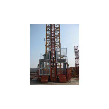 Double Cage 2T SC100/100 Construction Hoisting Elevator