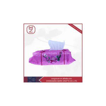 Master OEM Shu Embroidery Design Durable Silk Fabric Tissue Box Paper Holder