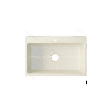 Pure White Undermount Solid Surface Trough Sink