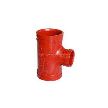 ductile iron grooved pipe fittings with UL and FM