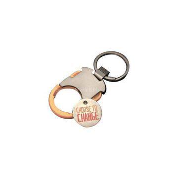 Trolley Coin Holder Key Ring Metal Trolley Coin Keychain