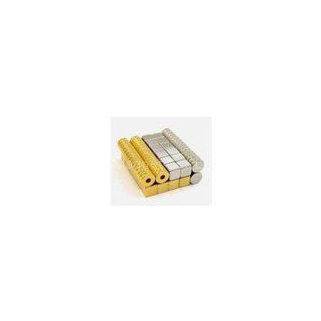 Strong Permanent Sintered NdFeB Gold Plated Magnets N40
