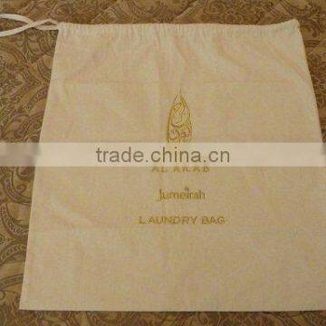 Embroidery Cotton Bathroom Laundry Bag for Hotel