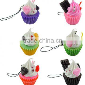 Cool Charming Mobile Phone Pendant,EVA Charm Promo Gift Cake Pendant for Decoration