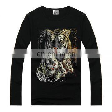 Tiger print bulk t shirt printing,3d t shirt printing,men fashion t shirt