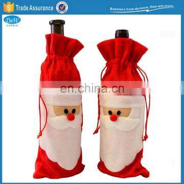 Christmas Dinner Decoration Santa Claus Wine Bottle Bag/Santa Wine Bottle Bag