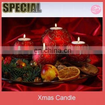 Red ball candle Christmas ornaments