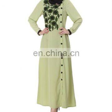 Abaya Muslim Women's Fashion Slim Button DesignWholesale Casual Dress (Mu042612)