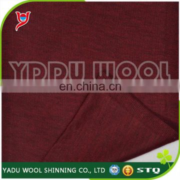 Hot selling maroon dyeing acrylic fabric for scarf, wool knit fabric types