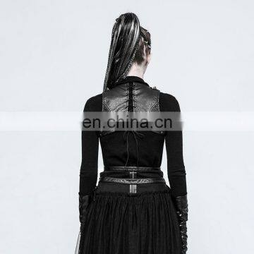 Punk Rave Gothic Black Chest Harness-top S-221 photo-3