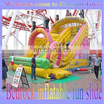 Bedrock inflatable fun slide for kids