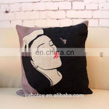 Hot Sale Creative girl Pattern Decorative Pillows,Christmas Decorations Printing Cushion,Cushion Covers Can Be Customized