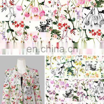 High Quality Fashion Flower Printed Fabric For Women Garment