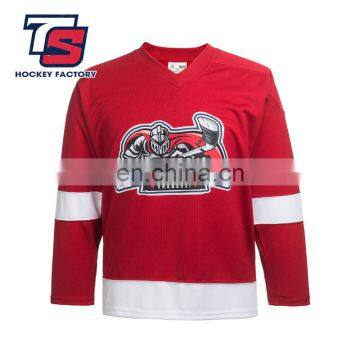 Customized Fans RED Ice Hockey Jersey For Your Own Sytle