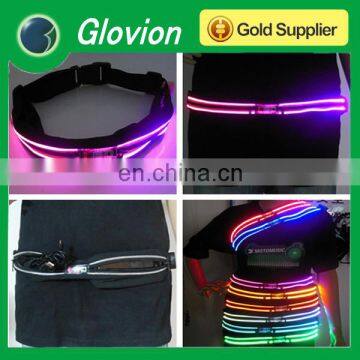 2014 NEWEST LED phone case waist belt waist money belt bag sports led belt