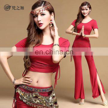 T-5115 Modal summer short sleeve practice belly dance costume