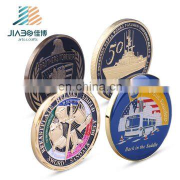 custom gold silver copper bronze soft enamel zinc alloy 3d metal challenge coin