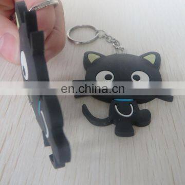 2016 High Quality Personalized Cute Cat Pvc Key Ring for Wholesale photo-6