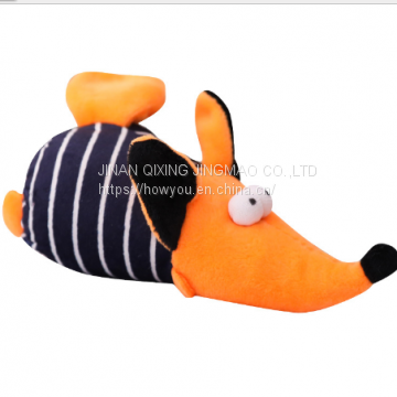 OEM ODM soft toys plush dog toy stuffed crouching mouse for pet