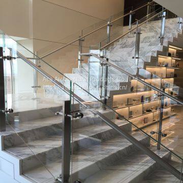 High Quality Outdoor Stainless Steel Glass Railings for Concrete Stairs / Balcony photo-3