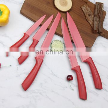 Non stick 5 pcs kitchen knife set